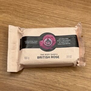 The‎ Body Shop British Rose Exfoliating Soap 100g 3.5 oz New NOS